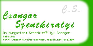 csongor szentkiralyi business card